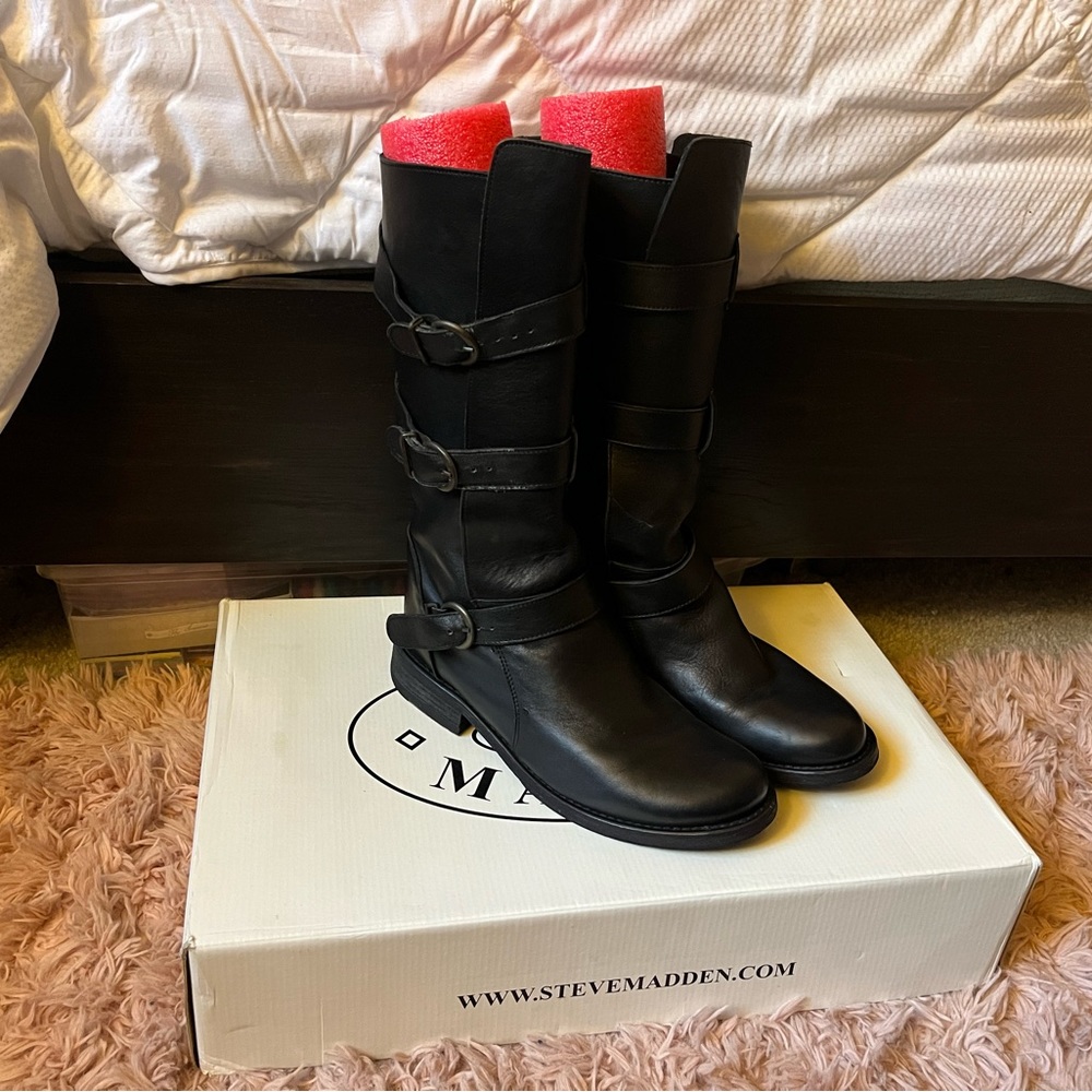 Steve Madden Leather Riding Boots
